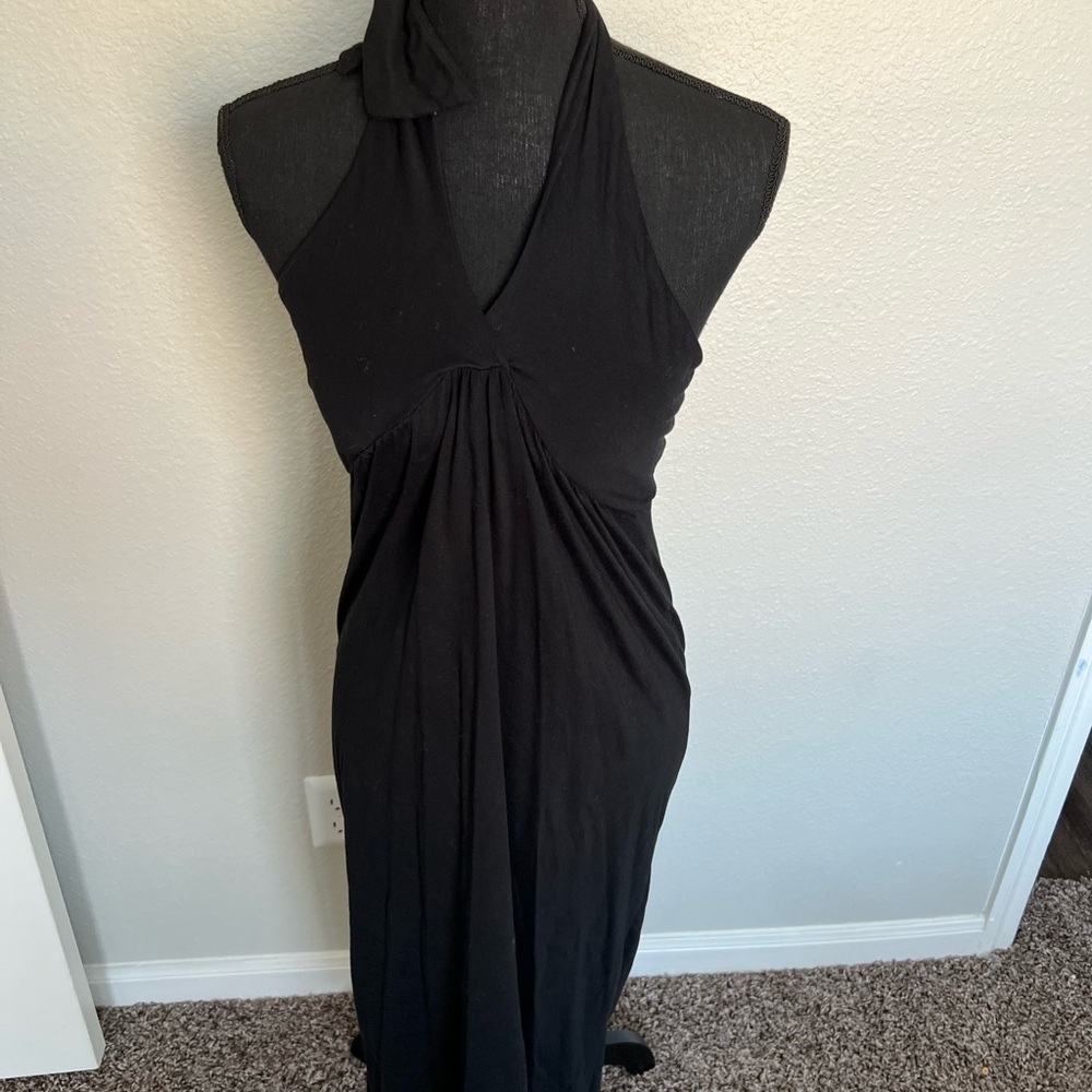 Black dress tie up
